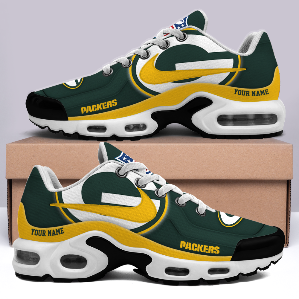 [SPECIAL OFFER] NEW CUSTOMIZED NFL08 GBP GREEN BAY PACKERS AIR MAX PLUS SNEAKERS