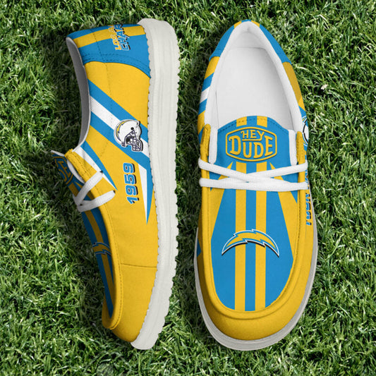 [SPECIAL OFFER] NEW CUSTOMIZED NFL09 LAC LOS ANGELES CHARGERS LOAFER SHOES