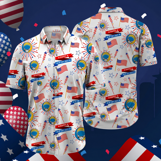 [SPECIAL OFFER] NEW CUSTOMIZED NFL09 LAC LOS ANGELES CHARGERS PATRIOTIC 250 USA HAWAIIAN SHIRT