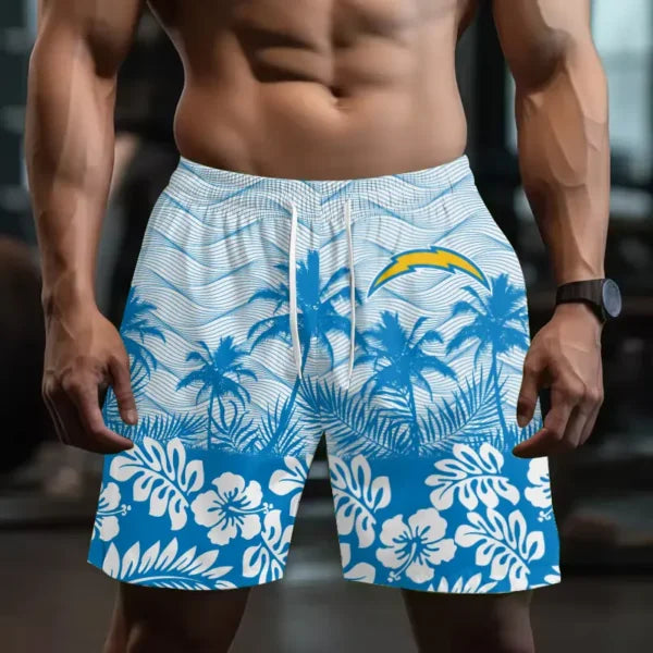 [SPECIAL OFFER] NEW CUSTOMIZED NFL09 LAC LOS ANGELES CHARGERS SHORT PANTS