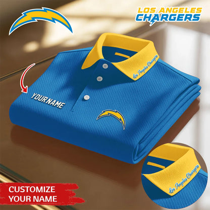 [SPECIAL OFFER] NEW CUSTOMIZED NFL09 LAC LOS ANGELES CHARGERS POLO SHIRT