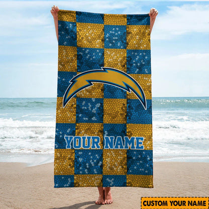 [SPECIAL OFFER] NEW CUSTOMIZED NFL09 LAC LOS ANGELES CHARGERS BEACH TOWEL