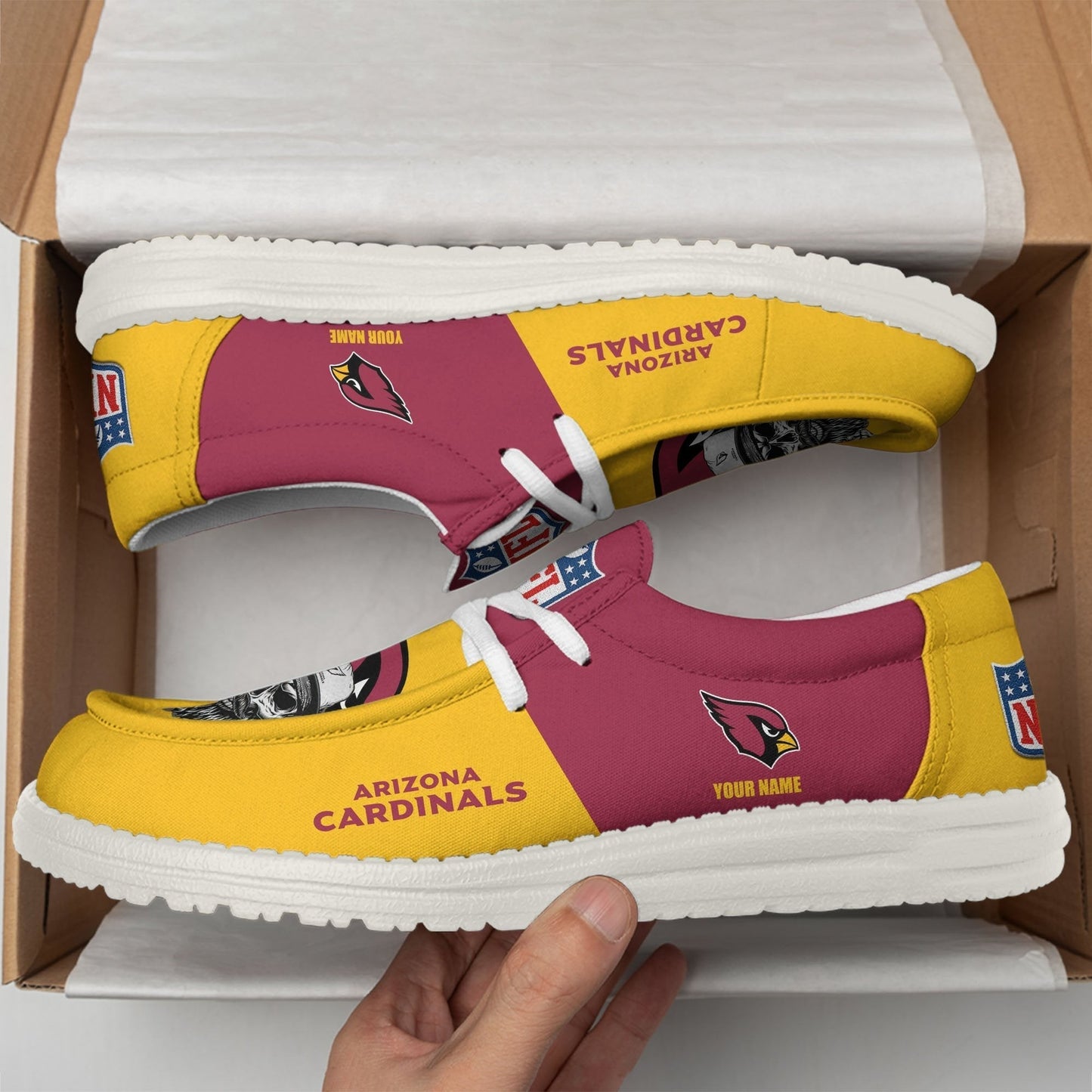 [SPECIAL OFFER] NEW CUSTOMIZED NFL20 ARC ARIZONA CARDINALS LOAFER SHOES