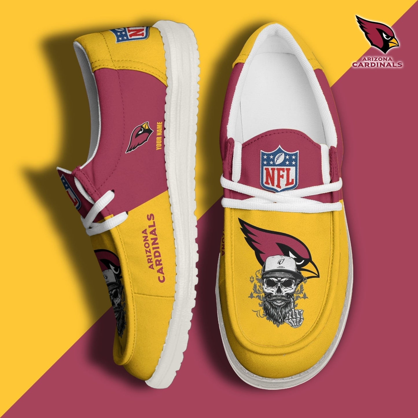 [SPECIAL OFFER] NEW CUSTOMIZED NFL20 ARC ARIZONA CARDINALS LOAFER SHOES