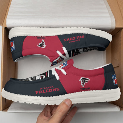 [SPECIAL OFFER] NEW CUSTOMIZED NFL18 ATF ATLANTA FALCONS LOAFER SHOES