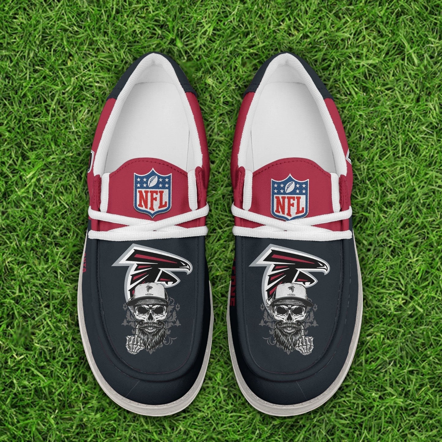 [SPECIAL OFFER] NEW CUSTOMIZED NFL18 ATF ATLANTA FALCONS LOAFER SHOES