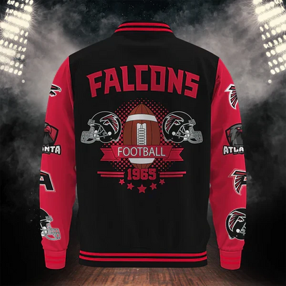 [SPECIAL OFFER] NEW CUSTOMIZED NFL18 ATF ATLANTA FALCONS BASEBALL JACKET