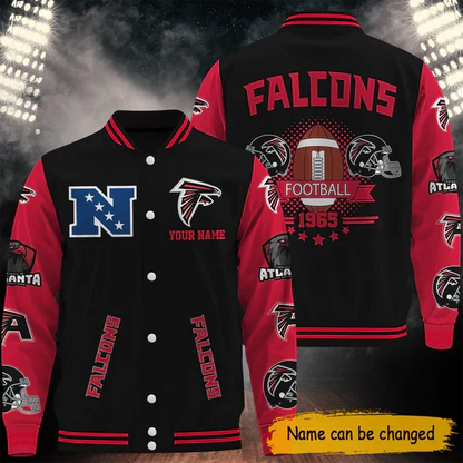 [SPECIAL OFFER] NEW CUSTOMIZED NFL18 ATF ATLANTA FALCONS BASEBALL JACKET