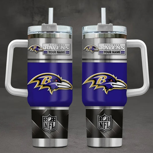 [SPECIAL OFFER] NEW CUSTOMIZED NFL28 BTR BALTIMORE RAVENS TUMBLER CUP