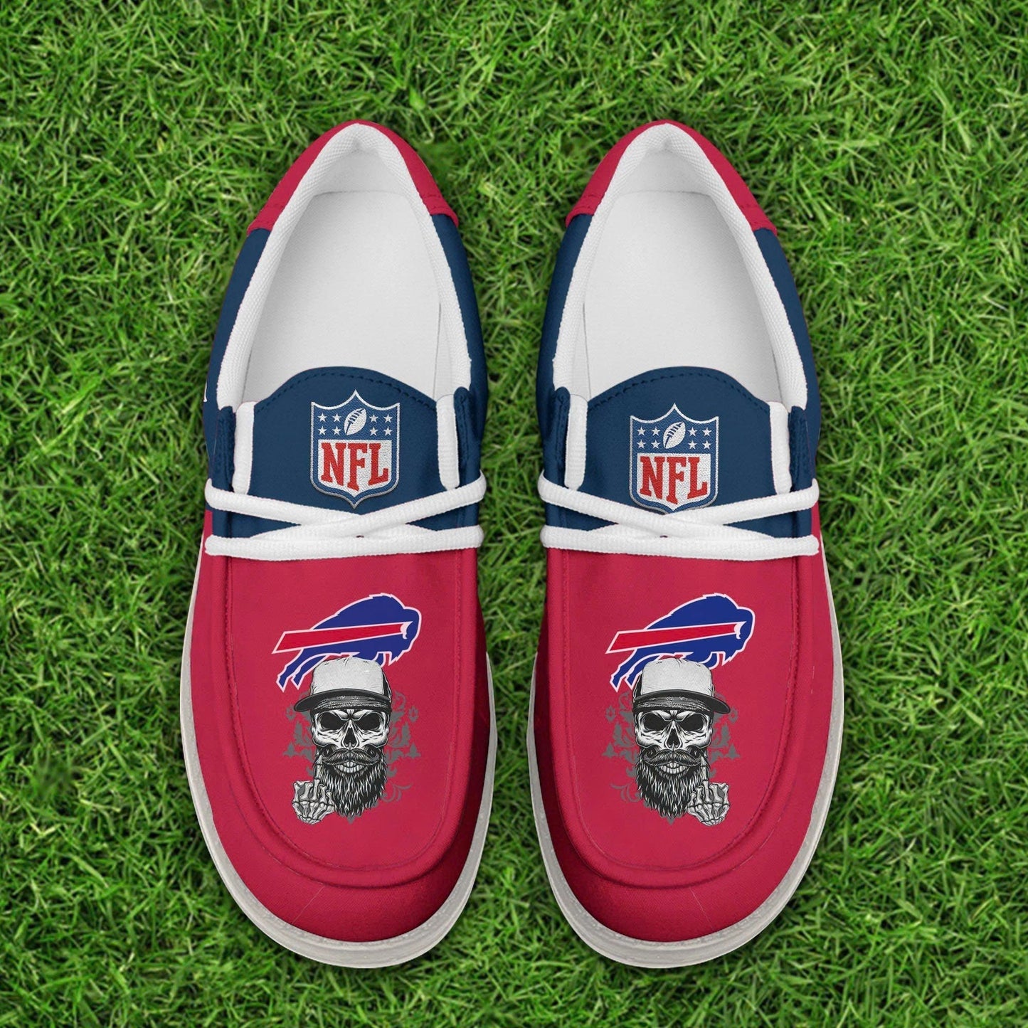 [SPECIAL OFFER] NEW CUSTOMIZED NFL03 BFB BUFFALO BILLS LOAFER SHOES