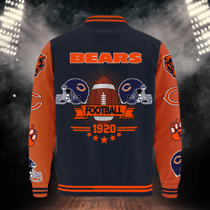 [SPECIAL OFFER] NEW CUSTOMIZED NFL26 CCB CHICAGO BEARS BASEBALL JACKET