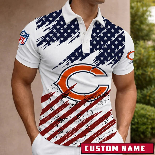 [SPECIAL OFFER] NEW CUSTOMIZED NFL26 CCB CHICAGO BEARS POLO SHIRT
