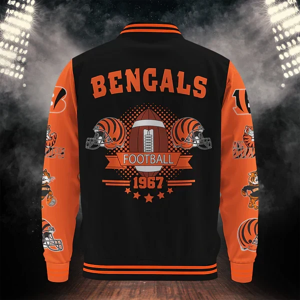 [SPECIAL OFFER] NEW CUSTOMIZED NFL16 CCB CINCINNATI BENGALS BASEBALL JACKET