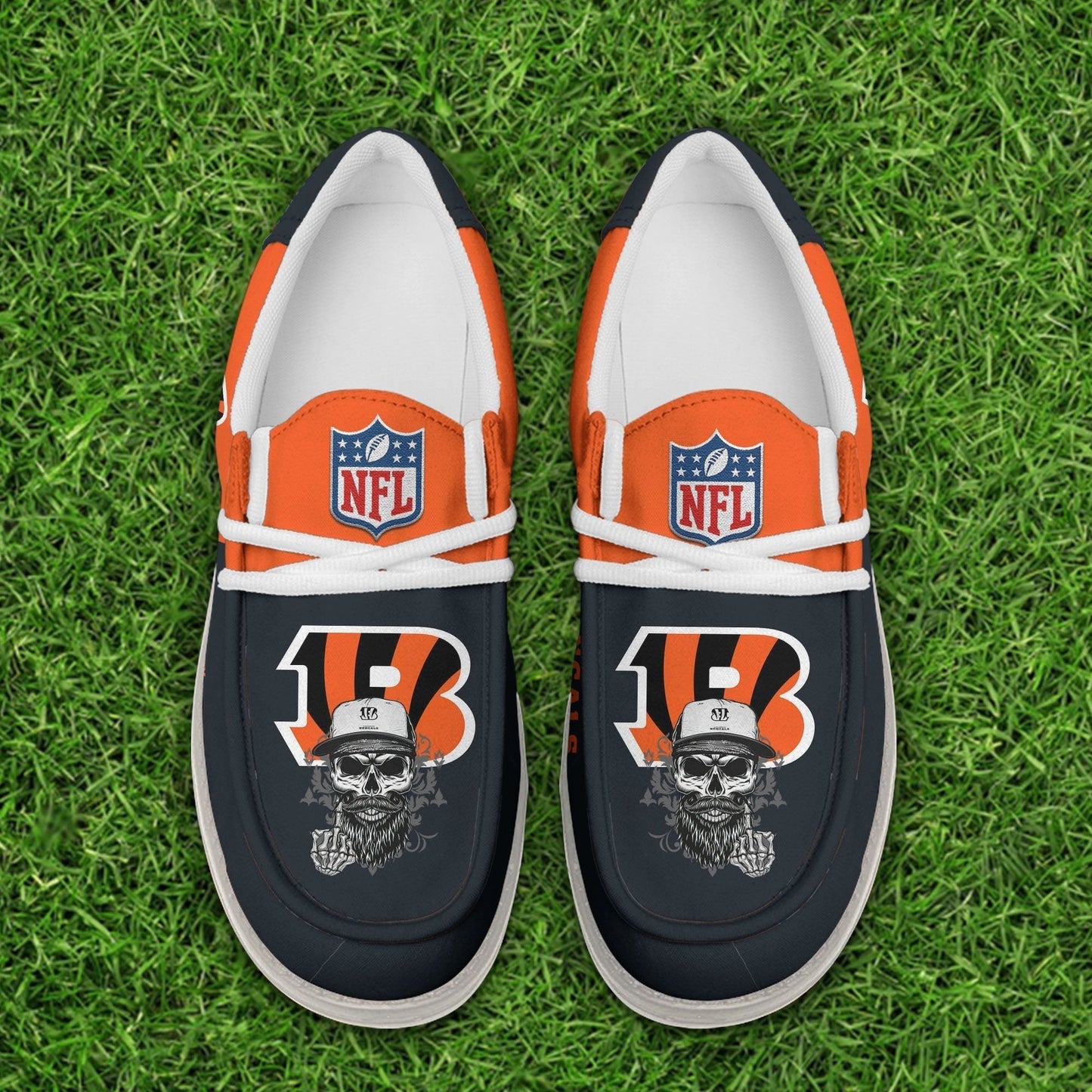 [SPECIAL OFFER] NEW CUSTOMIZED NFL16 CCB CINCINNATI BENGALS LOAFER SHOES