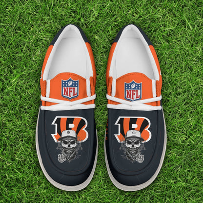 [SPECIAL OFFER] NEW CUSTOMIZED NFL16 CCB CINCINNATI BENGALS LOAFER SHOES
