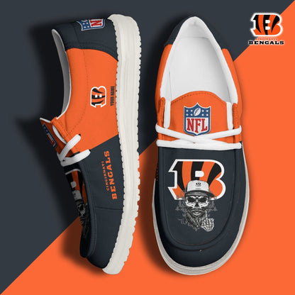 [SPECIAL OFFER] NEW CUSTOMIZED NFL16 CCB CINCINNATI BENGALS LOAFER SHOES