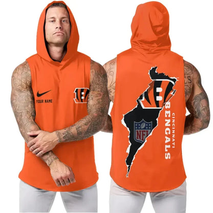 [SPECIAL OFFER] NEW CUSTOMIZED NFL16 CCB CINCINNATI BENGALS HOODED TANK TOP