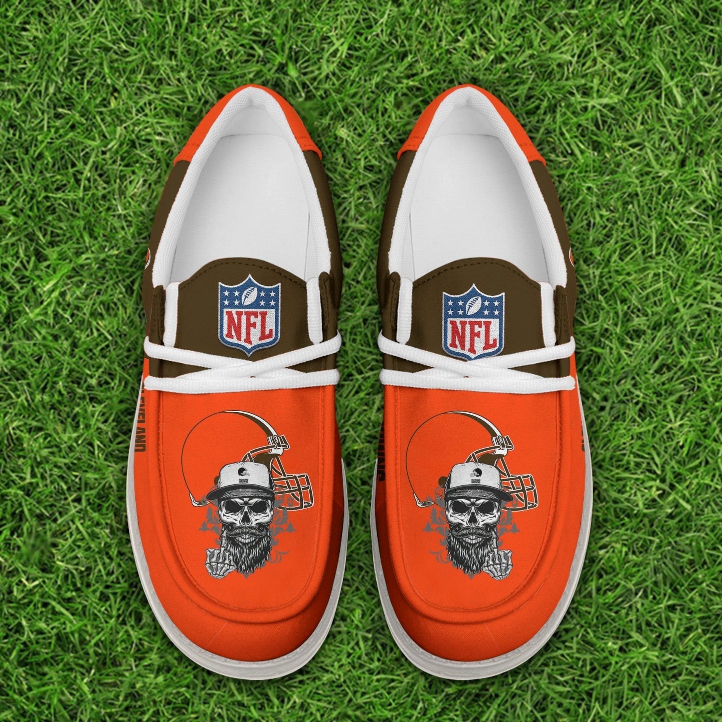 [SPECIAL OFFER] NEW CUSTOMIZED NFL29 CLB CLEVELAND BROWNS LOAFER SHOES