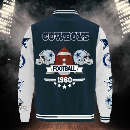 [SPECIAL OFFER] NEW CUSTOMIZED NFL21 DCB DALLAS COWBOYS BASEBALL JACKET