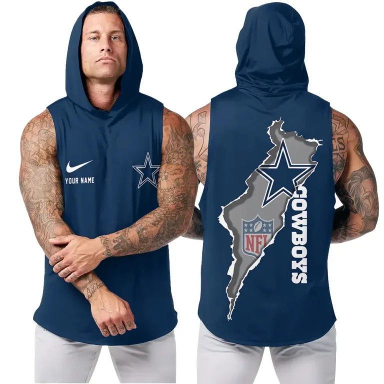 [SPECIAL OFFER] NEW CUSTOMIZED NFL21 DCB DALLAS COWBOYS HOODED TANK TOP