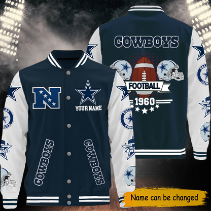 [SPECIAL OFFER] NEW CUSTOMIZED NFL21 DCB DALLAS COWBOYS BASEBALL JACKET