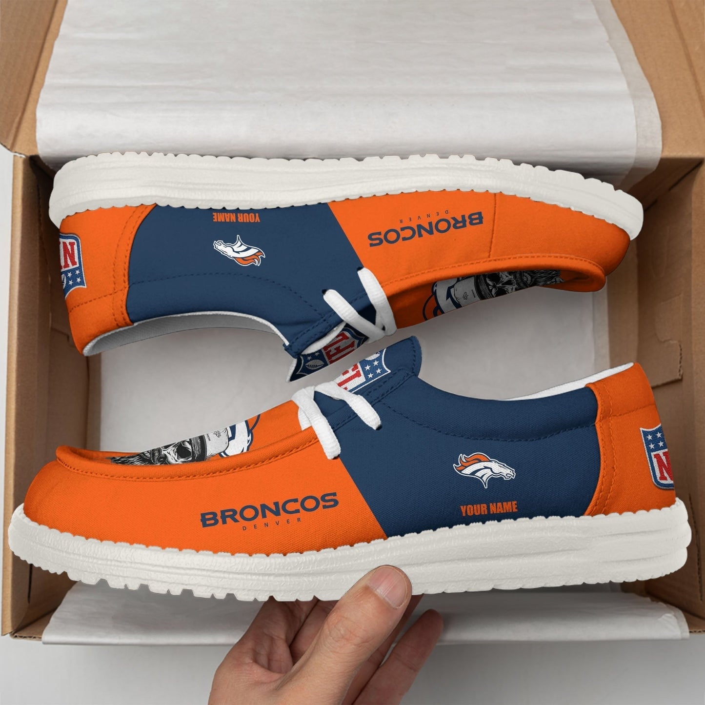 [SPECIAL OFFER] NEW CUSTOMIZED NFL13 DVB DENVER BRONCOS LOAFER SHOES
