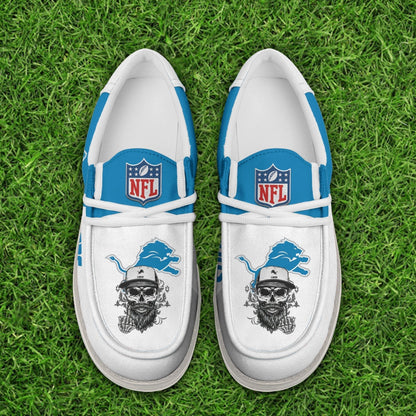 [SPECIAL OFFER] NEW CUSTOMIZED NFL04 DTL DETROIT LIONS LOAFER SHOES