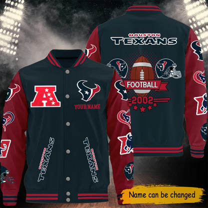 [SPECIAL OFFER] NEW CUSTOMIZED NFL15 HTT HOUSTON TEXANS BASEBALL JACKET
