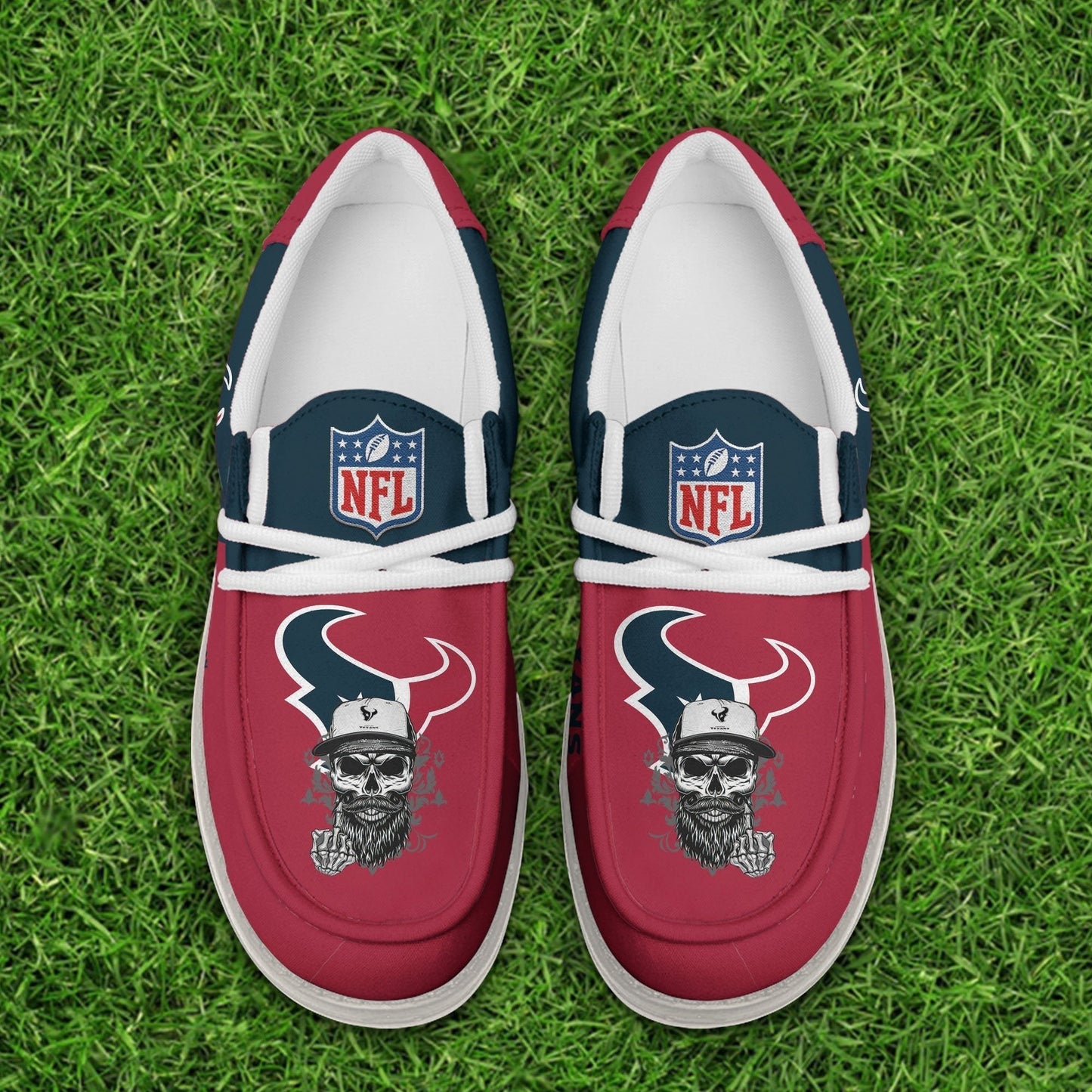 [SPECIAL OFFER] NEW CUSTOMIZED NFL15 HTT HOUSTON TEXANS LOAFER SHOES