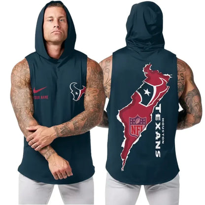 [SPECIAL OFFER] NEW CUSTOMIZED NFL15 HTT HOUSTON TEXANS HOODED TANK TOP