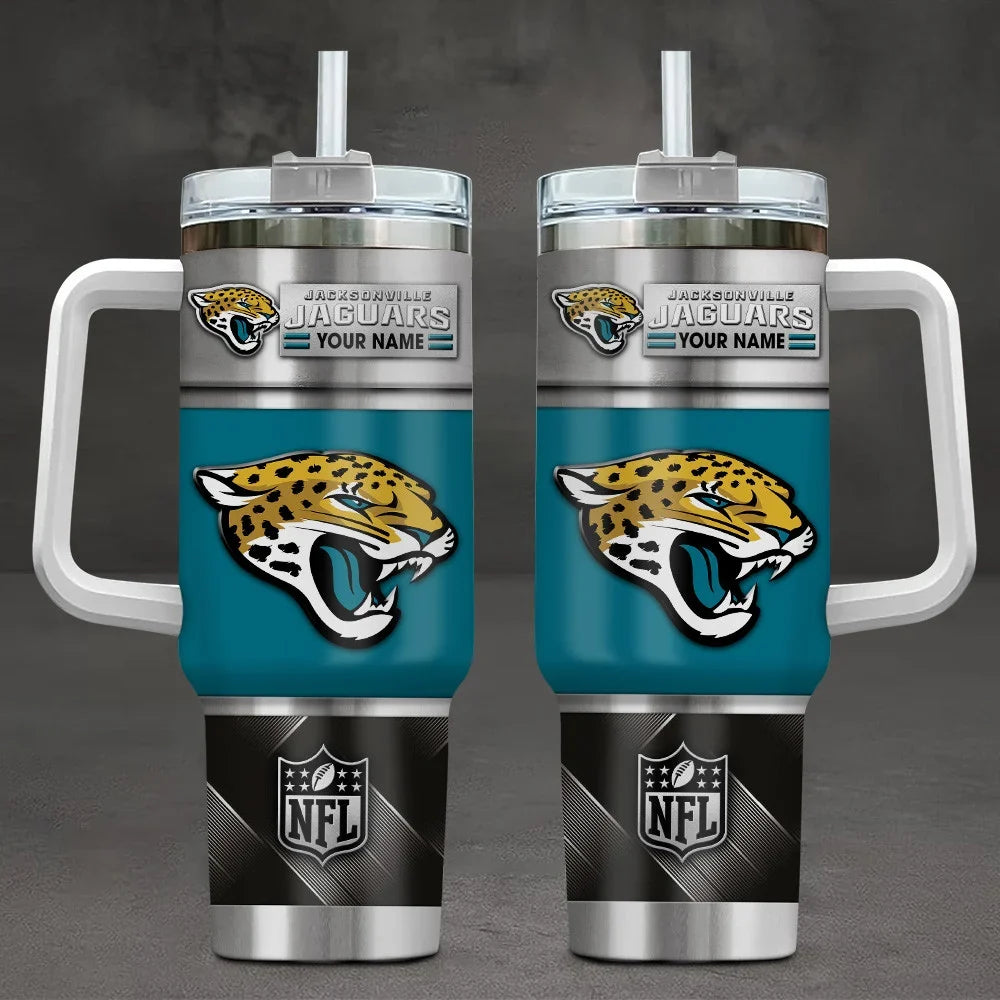 [SPECIAL OFFER] NEW CUSTOMIZED NFL30 JSJ JACKSONVILLE JAGUARS TUMBLER CUP