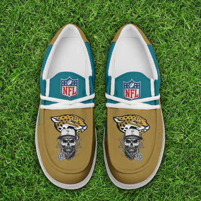 [SPECIAL OFFER] NEW CUSTOMIZED NFL30 JSJ JACKSONVILLE JAGUARS LOAFER SHOES