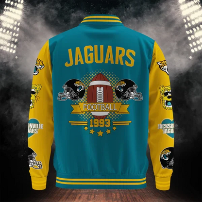 [SPECIAL OFFER] NEW CUSTOMIZED NFL30 JSJ JACKSONVILLE JAGUARS BASEBALL JACKET