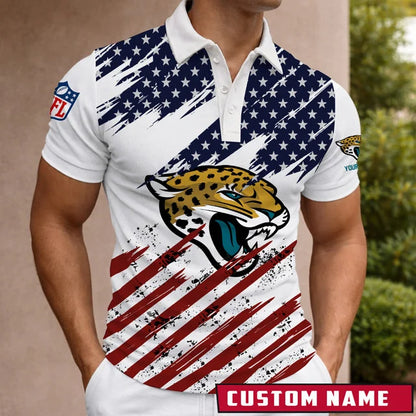 [SPECIAL OFFER] NEW CUSTOMIZED NFL30 JSJ JACKSONVILLE JAGUARS POLO SHIRT