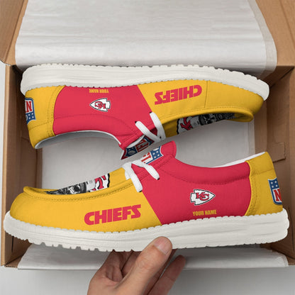 [SPECIAL OFFER] NEW CUSTOMIZED NFL01 KCC KANSAS CITY CHIEFS LOAFER SHOES