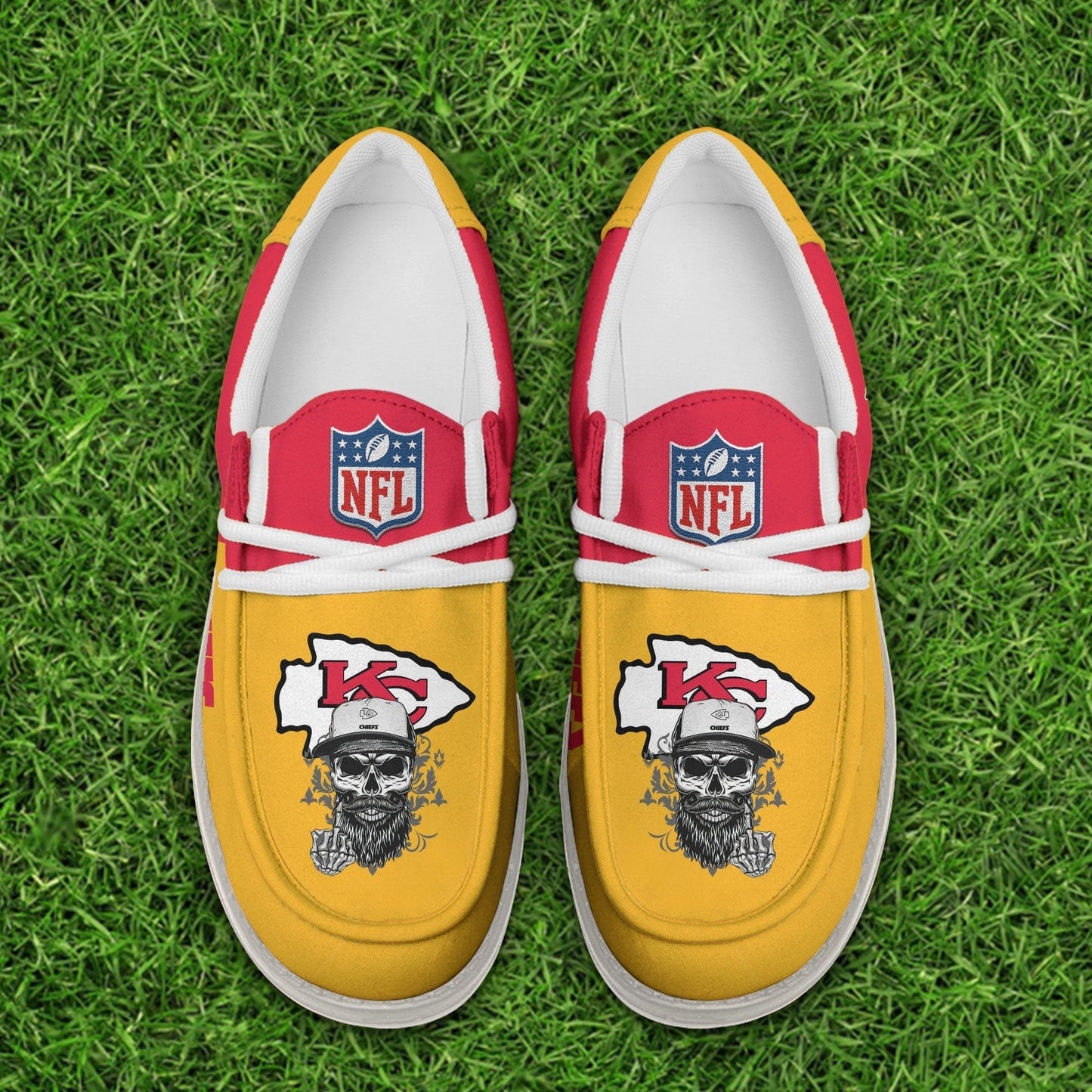 [SPECIAL OFFER] NEW CUSTOMIZED NFL01 KCC KANSAS CITY CHIEFS LOAFER SHOES
