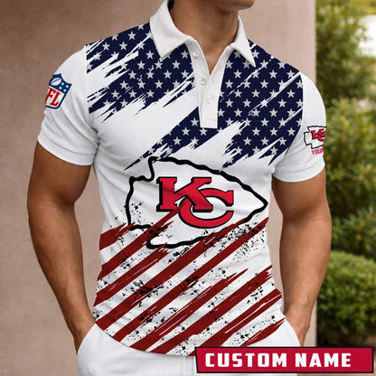 [SPECIAL OFFER] NEW CUSTOMIZED NFL01 KCC KANSAS CITY CHIEFS POLO SHIRT