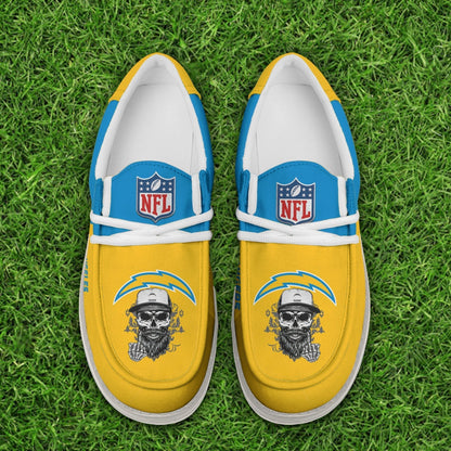 [SPECIAL OFFER] NEW CUSTOMIZED NFL09 LAC LOS ANGELES CHARGERS LOAFER SHOES