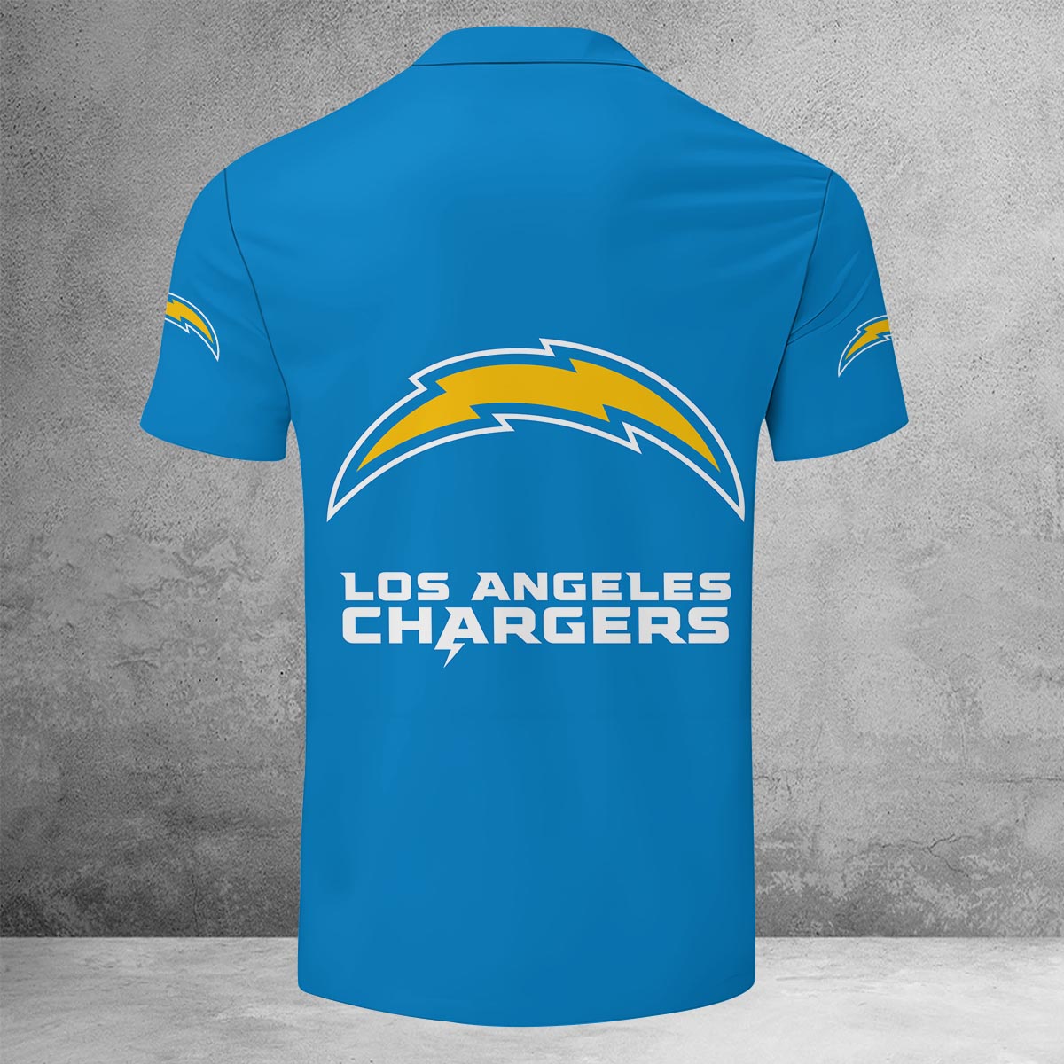 [SPECIAL OFFER] NEW CUSTOMIZED NFL09 LAC LOS ANGELES CHARGERS ZIP POLO SHIRT