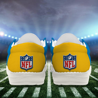[SPECIAL OFFER] NEW CUSTOMIZED NFL09 LAC LOS ANGELES CHARGERS LOAFER SHOES
