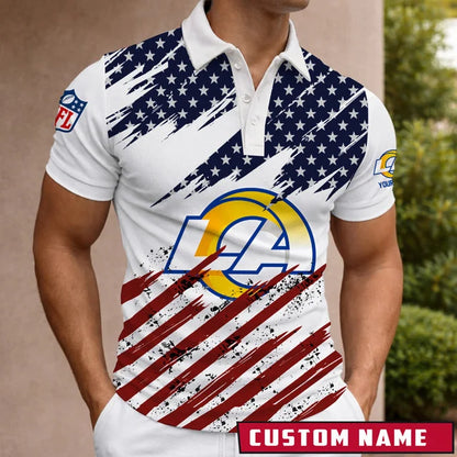 [SPECIAL OFFER] NEW CUSTOMIZED NFL22 LAR LOS ANGELES RAMS POLO SHIRT