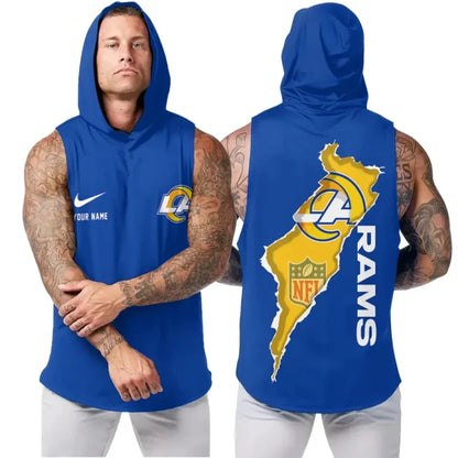 [SPECIAL OFFER] NEW CUSTOMIZED NFL22 LAR LOS ANGELES RAMS HOODED TANK TOP