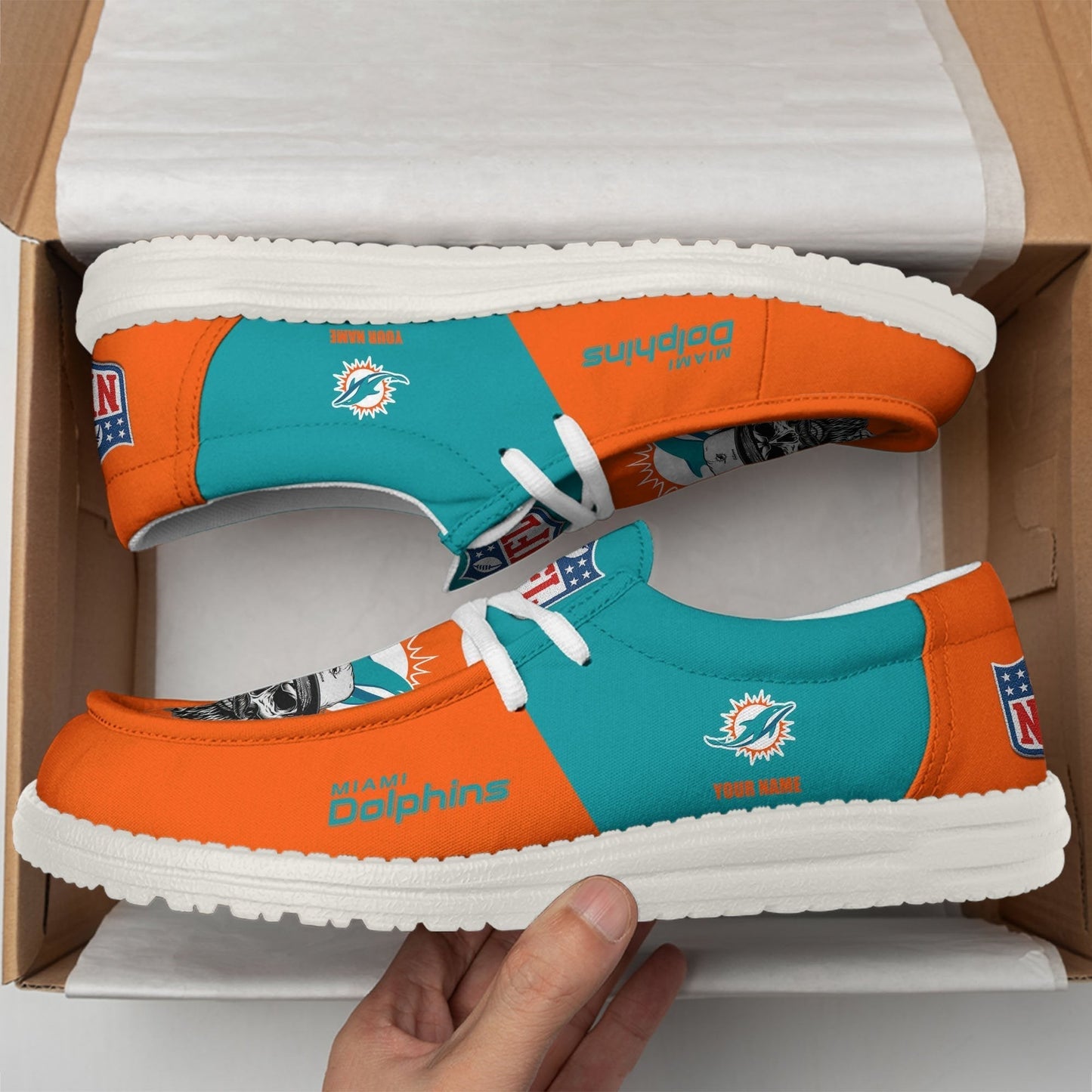 [SPECIAL OFFER] NEW CUSTOMIZED NFL19 MDP MIAMI DOLPHINS LOAFER SHOES