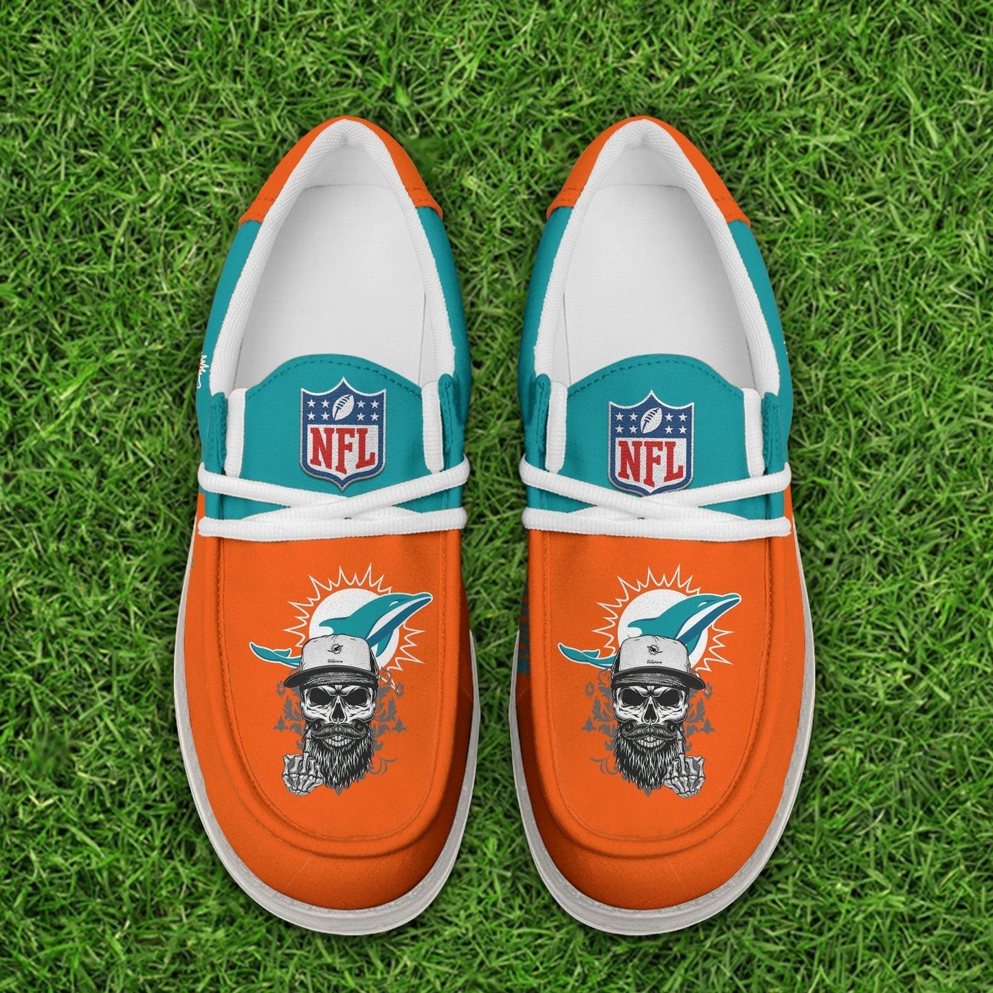 [SPECIAL OFFER] NEW CUSTOMIZED NFL19 MDP MIAMI DOLPHINS LOAFER SHOES