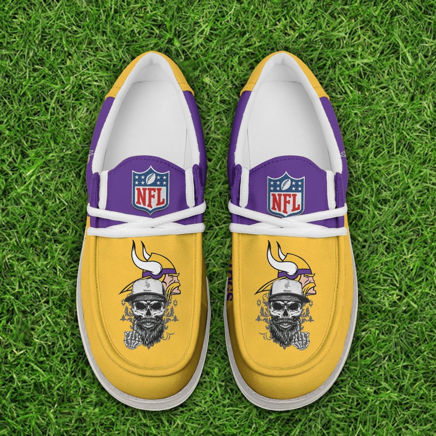 [SPECIAL OFFER] NEW CUSTOMIZED NFL05 MVK MINNESOTA VIKINGS LOAFER SHOES