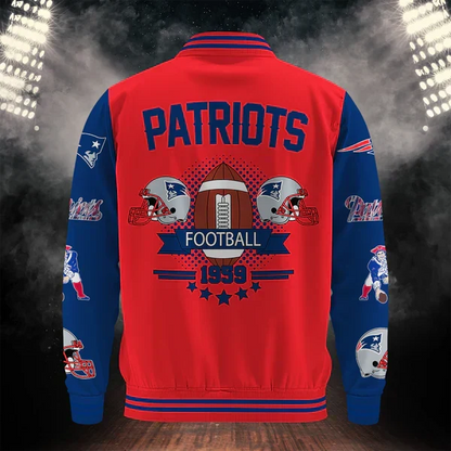 [SPECIAL OFFER] NEW CUSTOMIZED NFL27 NEP NEW ENGLAND PATRIOTS BASEBALL JACKET