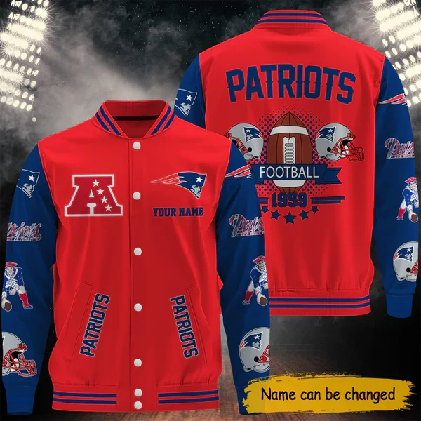 [SPECIAL OFFER] NEW CUSTOMIZED NFL27 NEP NEW ENGLAND PATRIOTS BASEBALL JACKET