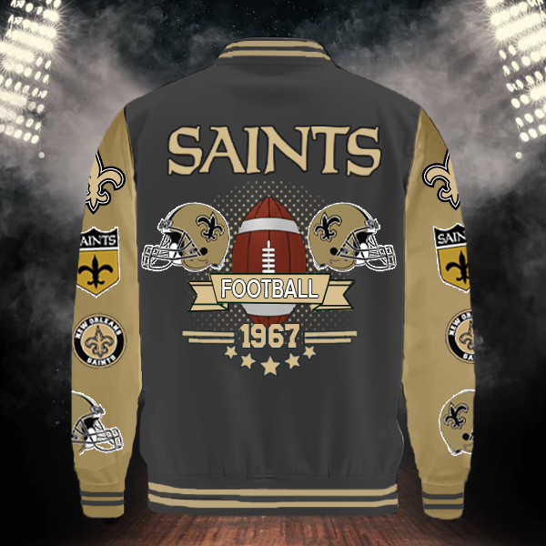 [SPECIAL OFFER] NEW CUSTOMIZED NFL24 NOS NEW ORLEANS SAINTS BASEBALL JACKET