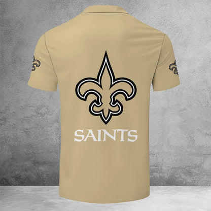 [SPECIAL OFFER] NEW CUSTOMIZED NFL24 NOS NEW ORLEANS SAINTS ZIP POLO SHIRT
