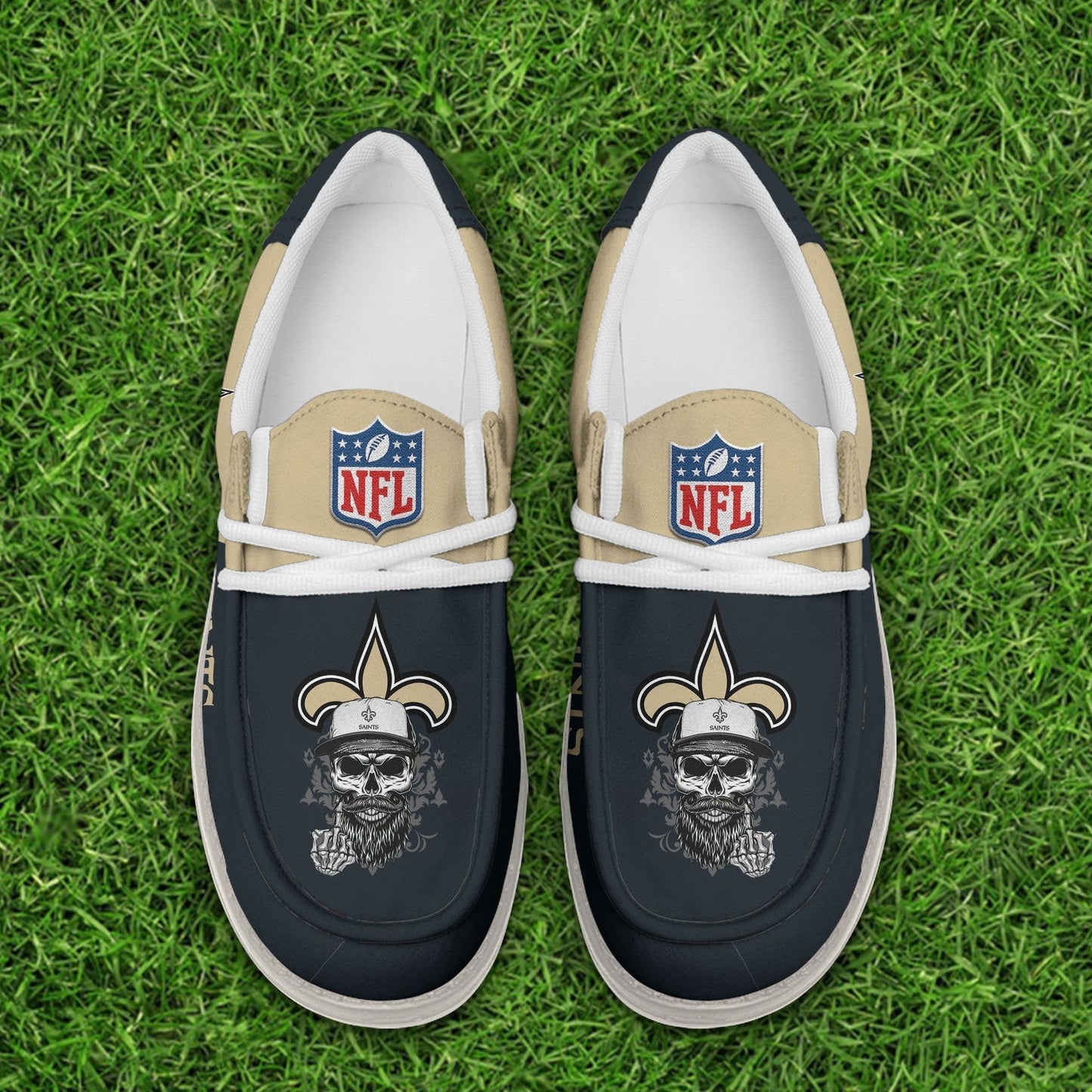 [SPECIAL OFFER] NEW CUSTOMIZED NFL24 NOS NEW ORLEANS SAINTS LOAFER SHOES